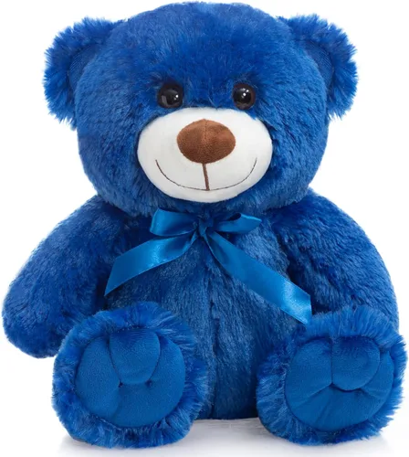Vista 10 de Oso de peluche súper color, juguete de peluche para niños, novia, familia, felicitaciones, baby shower, cumpleaños, beige, 14 pulgadas