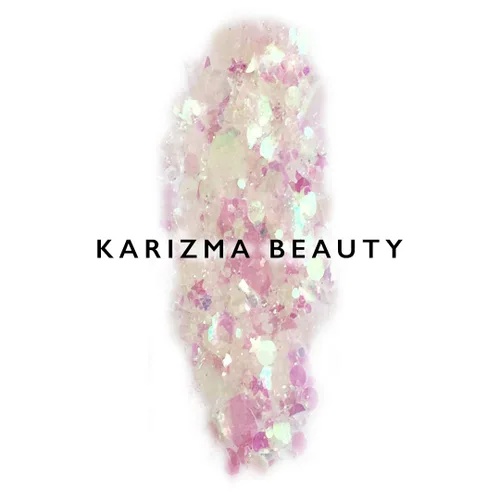 Vista 2 de KARIZMA Purpurina iridiscente. Cara gruesa, cabello, ojos y cuerpo de 1.06 oz para mujeres. Rave, accesorios para festivales, maquillaje cosmético.