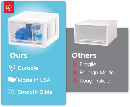Vista 5 de IRIS USA Paquete de 2, 6 cuartos de galón pequeño organizador