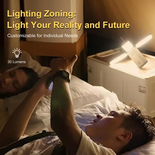 Vista 2 de KLARUS CL2 Rechargeable Camping Lantern, 750LM 7 Light Modes Waterproof Foldable Tent Light with Power Supply for Emergency, Camping, Beach, Travel
