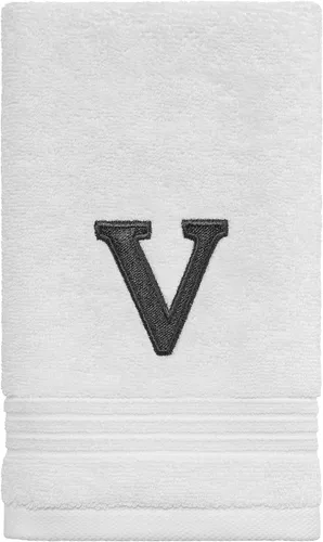 Vista 20 de Avanti Linens - Toalla de dedos, algodón suave y absorbente, decoración de baño bordada (colección de monogramas, inicial G)