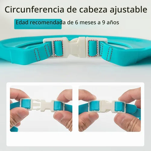 Vista 3 de Gorro de ducha para bebé con protector, gorro de ducha para niños, visera con protección para ojos y oídos para niños de 0 a 9 años, lindo diseño