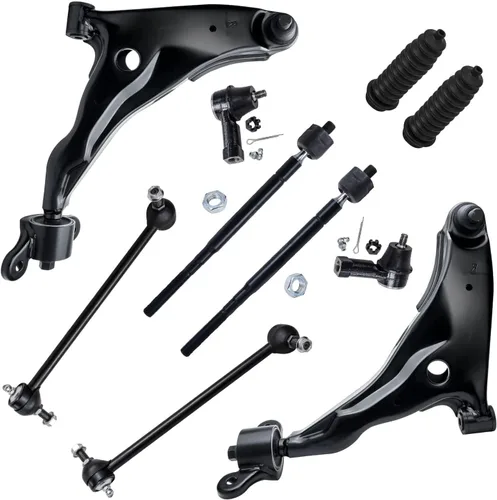 Vista 85 de Detroit Axle - Kit de suspensión delantera de 10 piezas para Chevrolet Trailblazer GMC Envoy 2004-2007 2005 2006 Soportes de brazo de control