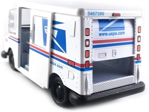 Vista 2 de 1987 Camión de servicio postal de los Estados Unidos USPS LLV 5 pulgadas de metal fundido a presión escala 1:36