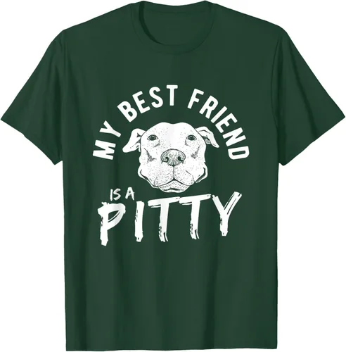 Vista 70 de My Best Friend Is A Pitty Pitties Pitbull - Camiseta Negro