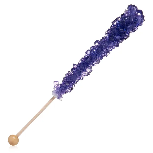 Vista 6 de Purple Rock Candy - Palitos de azúcar con sabor a uva, 12 caramelos morados envueltos individualmente