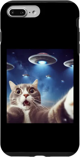 Vista 9 de Funda clásica para iPhone 15 con diseño de gato alienígena