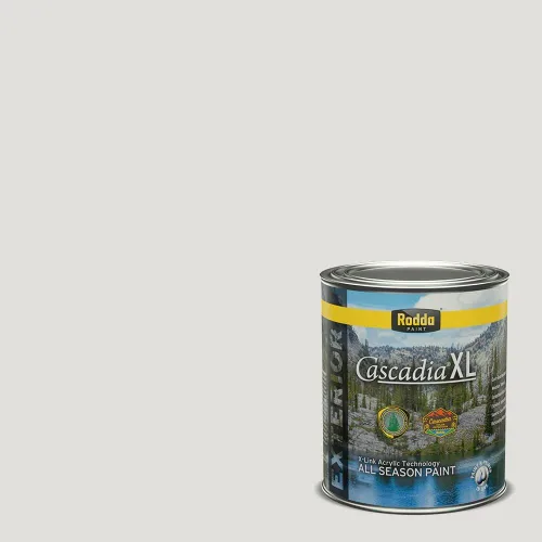 Vista 166 de Rodda Paint CASCADIA XL Pintura e imprimación satinada para exteriores en uno, cuarto de galón, Metropolis Mood