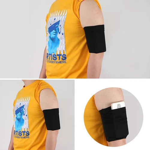Vista 2 de Cómodo brazalete para correr manga bolsa de teléfono móvil soporte ejercicio brazalete teléfono brazo protector manga