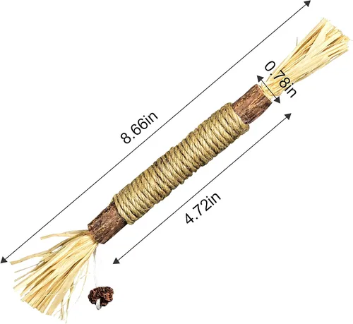 Vista 2 de Silvervine Sticks - Juguetes interactivos para gatos de interior para dentición, paquete de 3