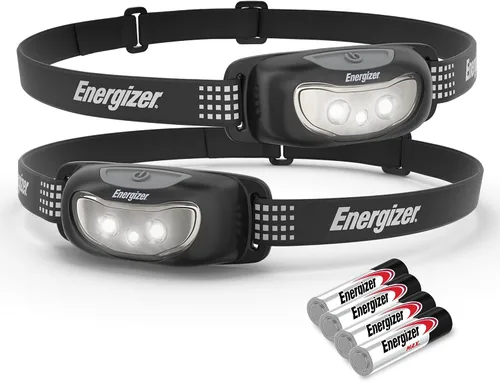 Vista 2 de ENERGIZER - Linterna frontal LED (2 unidades) Universal+, IPX4 resistente al agua, luz de cabeza de alto rendimiento para exteriores, campamento