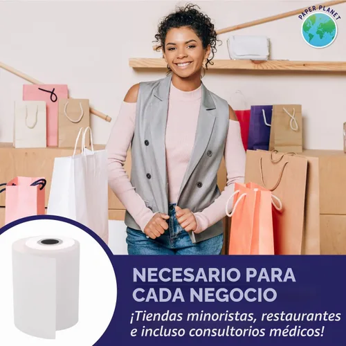 Vista 5 de PaperPlanet Papel de recibo para Clover Flex C400 C401 C405 C406 10