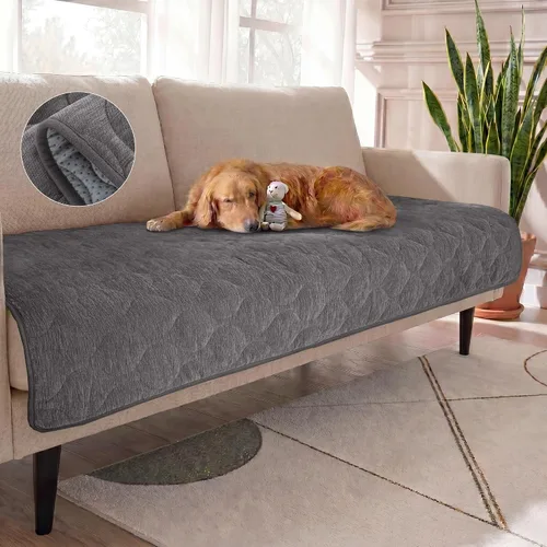 Vista 9 de Turquoize Funda para Sofá para Perros Lavable Antideslizante Fundas Protectoras para Sofá de 2-3 Cojines Apto para Mascotas Chenille Acolchado