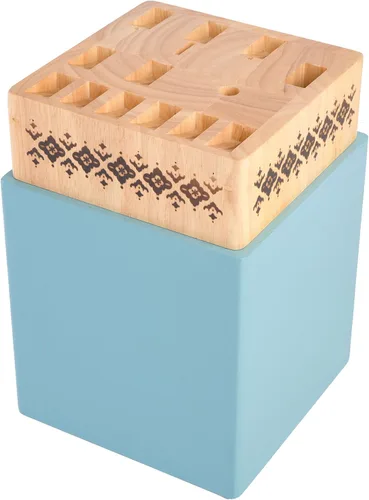 Vista 4 de Spice by Tia Mowry Savory Saffron - Juego de cuchillos de 14 piezas, color azul aguamarina