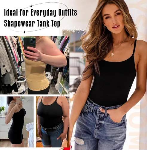 Vista 6 de Ysabeloom Camisola de compresión para mujer, con control de barriga, moldeadora, camiseta de compresión
