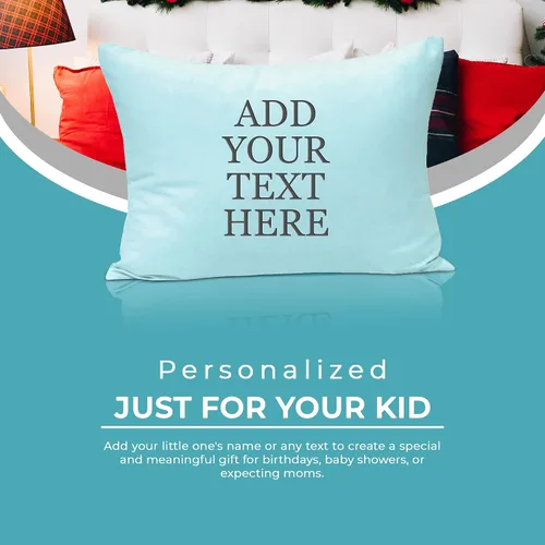Vista 4 de Fundas de almohada personalizadas para niños pequeños de 13 x 18 pulgadas, funda de almohada de microfibra cepillada súper suave y acogedora