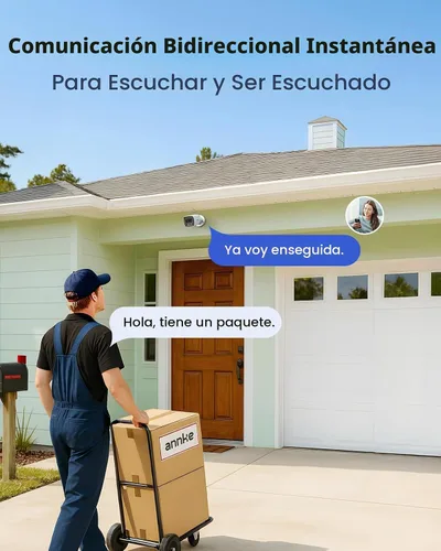 Vista 3 de ANNKE Sistema de cámara de seguridad con cable analógico de audio bidireccional de 8 canales 3K, sin HDD