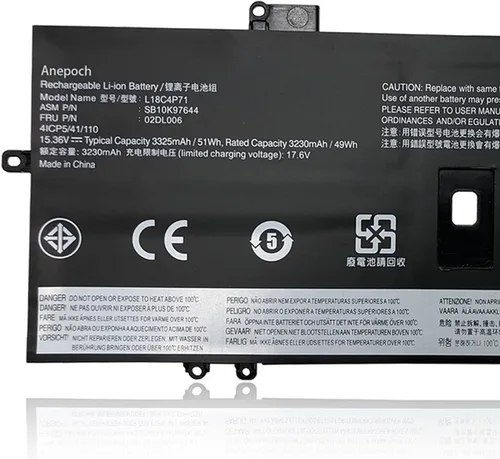 Vista 5 de Batería de repuesto para laptop L18C4P71 02DL006 para Lenovo ThinkPad X1 Yoga 4ª generación / X1 Carbon 7ª 8ª generación SB10K97644 02DL004 L18L4P71