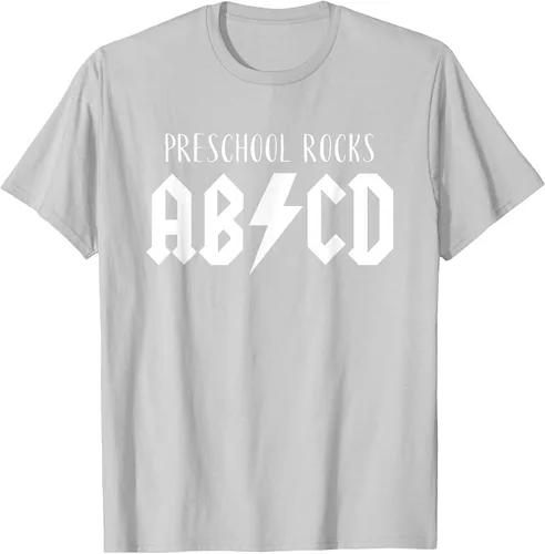 Vista 21 de Preschool Rocks Teacher Back to School ABCD Rock First Day T-Shirt Asphalt Grey