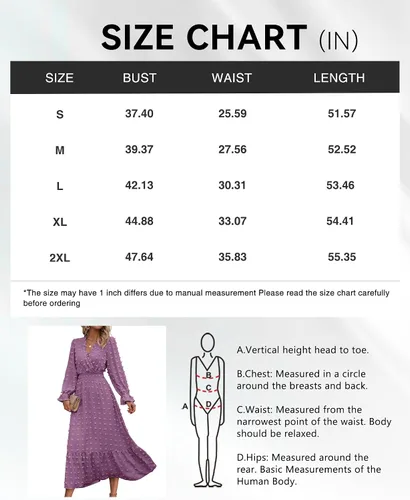 Vista 6 de BTFBM Vestidos de otoño 2023 para mujer, manga larga, cuello en V, lunares suizos, vestido largo bohemio, vestido largo de cintura alta, vestido