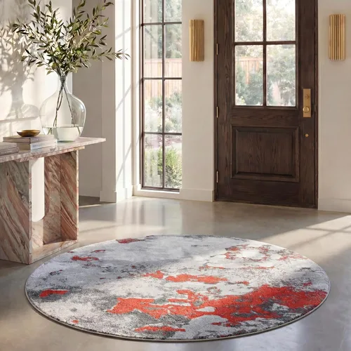 Vista 45 de SAFAVIEH Adirondack Collection - Alfombra decorativa, 2 pies 6 pulgadas x 4 pies, verde y gris, diseño abstracto moderno, no desprende pelusa