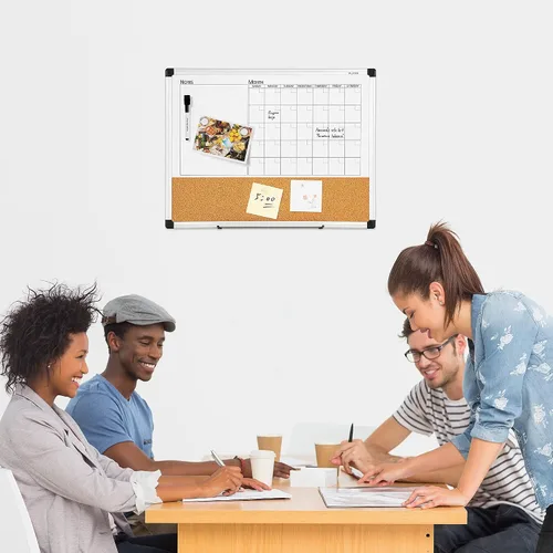 Vista 7 de VUSIGN - Pizarra blanca con calendario mensual y borrado en seco