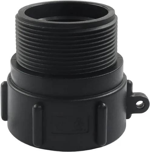 Vista 3 de Hordion IBC - Adaptador de accesorios de mano, contrafuerte hembra de 2 pulgadas a NPT macho de 2 pulgadas