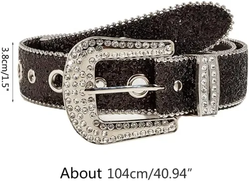 Vista 3 de RICHTRUE Y2k Accessories - Cinturón Y2k con diamantes de imitación para mujer, ropa Y2k, cinturones de moda Y2k