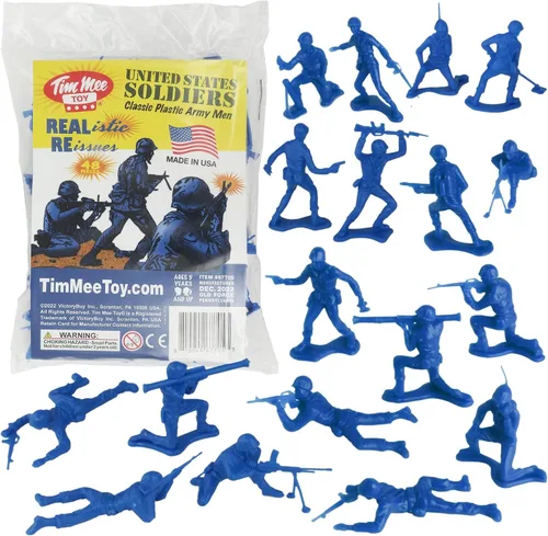 Vista 13 de TimMee Soldados de plástico del ejército - 48 figuras de juguete de soldados negros - Fabricado en EE. UU