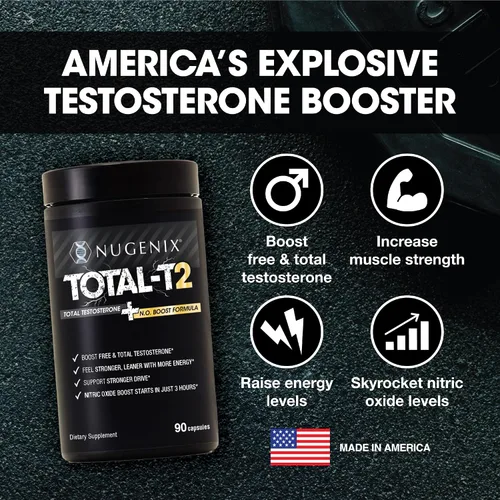 Vista 2 de Nugenix Total-T2 - Potenciador de testosterona y potenciador de óxido nítrico para hombres, Tesnor, S7, ElevATP, Tongkat, Citrullina, suplemento