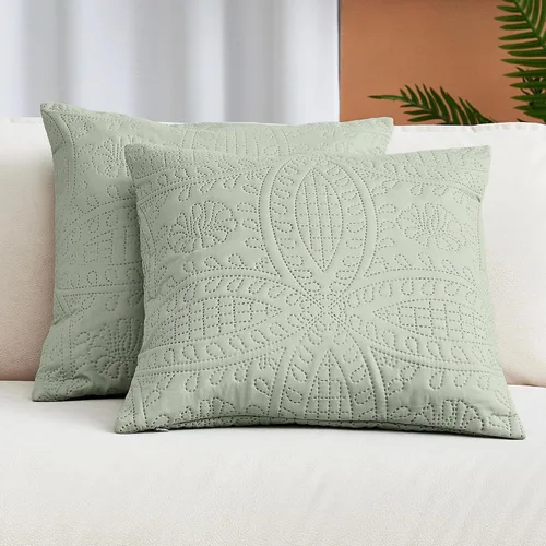 Vista 8 de Mellanni Fundas de almohada – Paquete de 2 fundas decorativas con cremallera oculta – para decoración del hogar y sala de estar, microfibra de doble