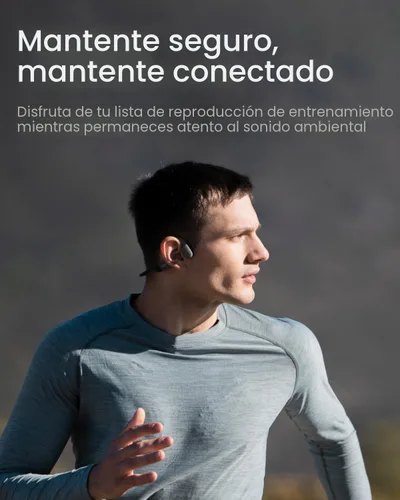 Vista 4 de SHOKZ OpenRun Mini-Bone Conduction Headphones,Open-Ear Bluetooth Wireless Sport Headphones for Running & Workout,Sweat Resistant, Long 8H Negro
