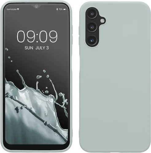 Vista 248 de kwmobile Funda compatible con Samsung Galaxy A12 - Funda protectora de silicona TPU suave y delgada - Azul Báltico