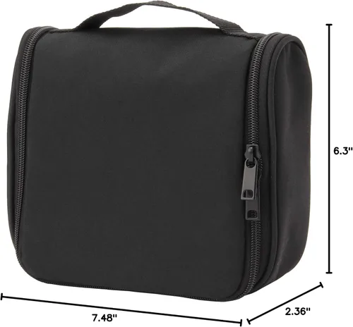 Vista 10 de Muji Funda de viaje colgante de poliéster, 6.3 in de ancho x 7.5 in de profundidad x 2.4 in de alto, color negro