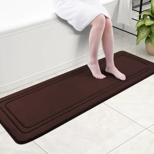 Vista 85 de Grandaily Alfombra de Baño de Espuma Viscoelástica 24x16, Ultra Suave, Antideslizante y Absorbente, Alfombras de Baño Lavables a Máquina y Secables