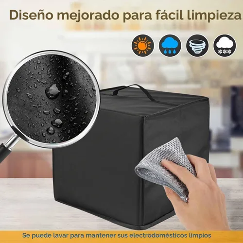 Vista 6 de Cubierta para freidora de aire resistente al calor, impermeable, a prueba de polvo, compatible con Ninja DZ201 Foodi de 8 cuartos de galón, Ninja