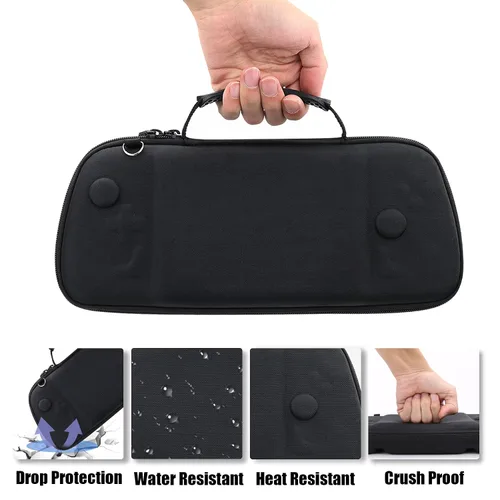 Vista 4 de Aenllosi Hard Travel Case for Hori Nintendo Switch Split Pad Pro Handheld Controller-Black(Only Case)