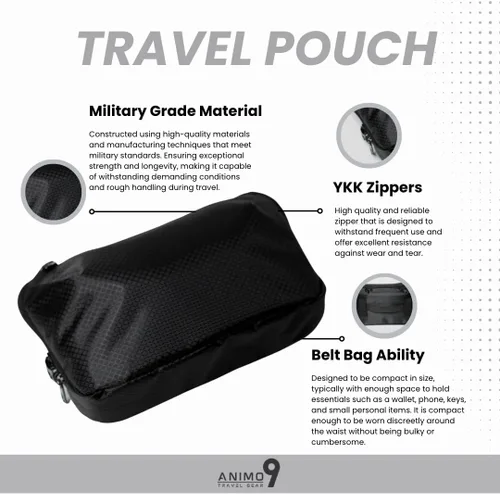 Vista 5 de Organizador de cables: bolsa trasera elegante y resistente a la intemperie para cables, cargadores y accesorios electrónicos.