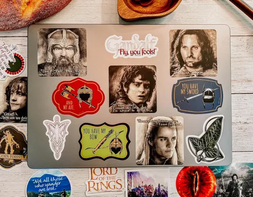 Vista 5 de Pegatinas de vinilo Conquest Lord of the Rings 60 Unique Stickers Including 5 Holograms, Waterproof, UV and Scratch Resistant, Officially Licensed
