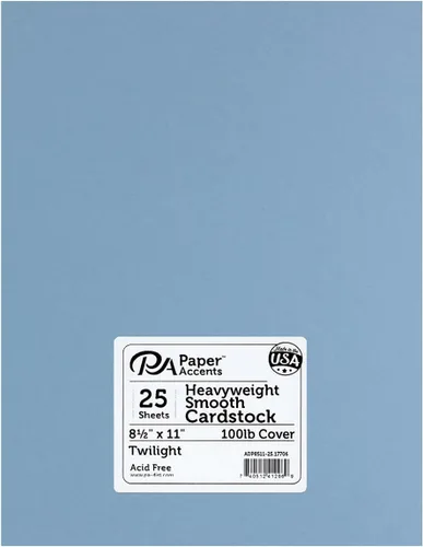 Vista 12 de PA Paper Accents - Cartulina suave pesada de 8.5 x 11 pulgadas, color azul, papel de cartulina de color de 111 libras para hacer tarjetas, álbumes