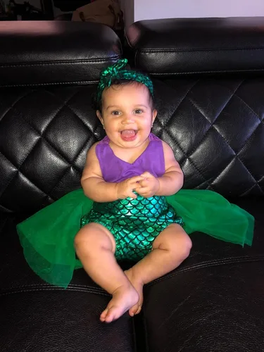 Vista 5 de HenzWorld - Traje de baño de la sirenita Ariel para niñas, Classic, 6-12 meses