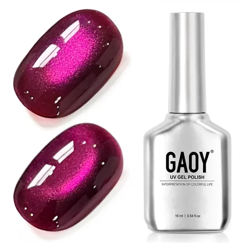 Vista 76 de GAOY Esmalte de uñas de gel Brown Cat Eye, 4629 azul ámbar, 0.5 fl oz Ámbar azul