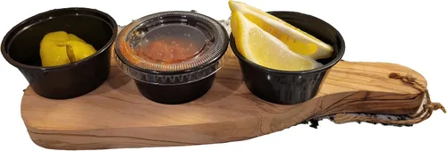 Vista 3 de Vasos negros para porciones con tapas transparentes, vasos de plástico desechables para preparación de comidas, control de porciones, aderezo