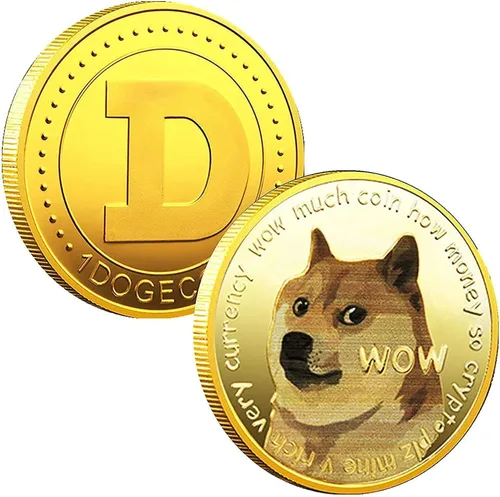 Vista 2 de Dogecoin Moneda conmemorativa 2021 de 2 piezas de 1 onza chapada en oro, plateada, monedas coleccionables de edición limitada Dogecoin con cubierta