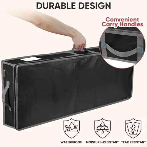 Vista 5 de BALEINE SOFT Bolsa de almacenamiento para papel de regalo de Navidad, bolsa de almacenamiento de papel de regalo de 40" duradera de PE