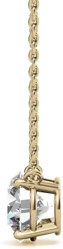 Vista 3 de Colgante y collar redondo de moissanita de talla brillante VVS1 de 3.00 quilates con cadena para mujer, solitario de diamante incoloro, regalo