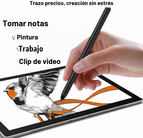 Vista 4 de Lápiz capacitivo de repuesto compatible con Galaxy Tab S10 Stylus Pen Negro