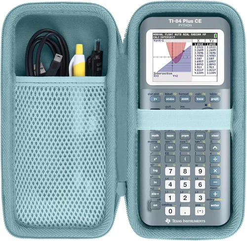Vista 13 de Lebakort Funda rígida compatible con Texas Instruments TI-84 Plus CE/TI-84 Plus/TI-84 Evo/TI-Nspire CX II CAS/TI-Nspire CX II/TI-83 Estuche Iris