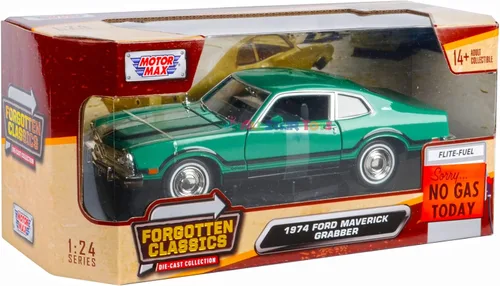 Vista 7 de 1974 Maverick GRABBER Green 1/24 MODELO COCHE DE MODELO DE MODELO por Motormax Forgotten Classics Series 73332 79043