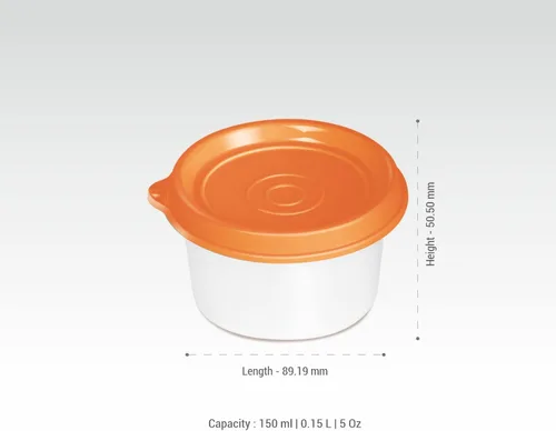 Vista 3 de Recipiente para condimentos con tapas, paquete de 8, 5 onzas. Recipiente para aderezo de ensalada para llevar, pequeños recipientes
